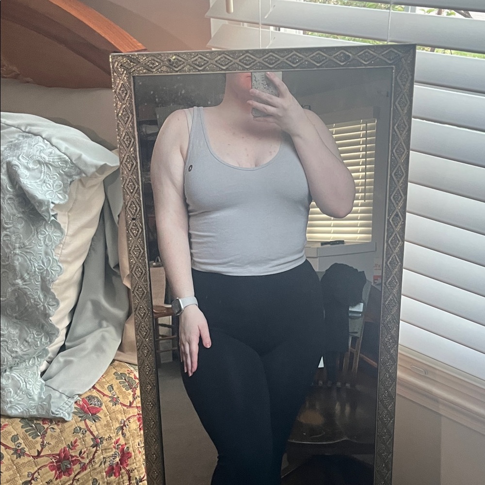 Hollister Light Gray Crop Tank Top